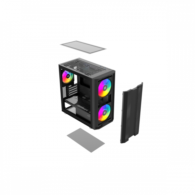 Корпус ПК без блока питания SAMA S30-BKMPA3X1-GL — для бизнеса и офиса