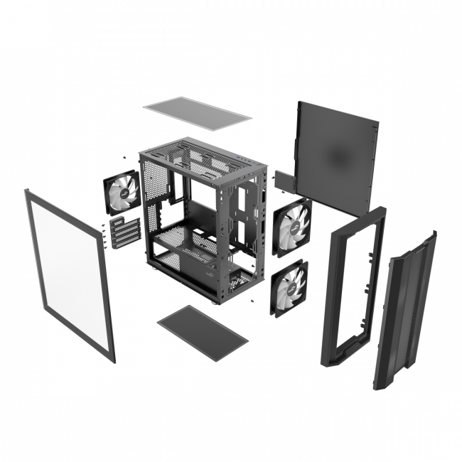 Корпус ПК без блока питания SAMA S30-BKMPA3X1-GL — для бизнеса и офиса