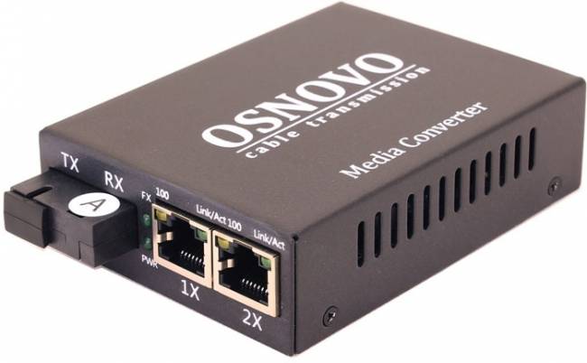 Медиаконвертер OSNOVO OMC-100-21S5a — для бизнеса и офиса Медиаконвертер OSNOVO OMC-100-21S5a — для бизнеса и офиса