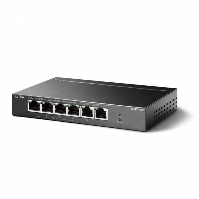 Коммутатор TP-Link TL-SF1006P — для бизнеса и офиса Коммутатор TP-Link TL-SF1006P — для бизнеса и офиса