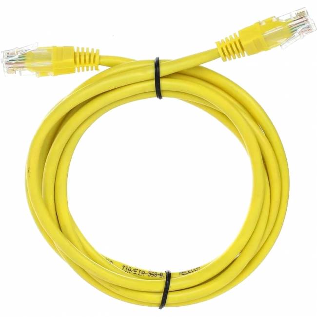 Патчкорд литой "Telecom" UTP кат.5е 2,0м желтый VCOM NA102-Y-2M — для бизнеса и офиса Патчкорд литой "Telecom" UTP кат.5е 2,0м желтый VCOM NA102-Y-2M — для бизнеса и офиса
