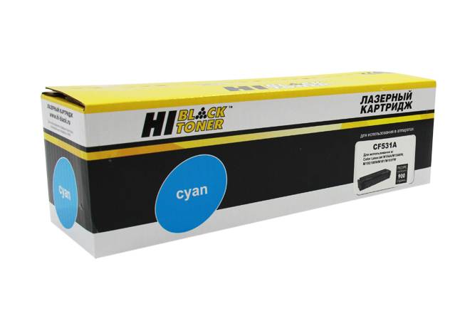 Картридж Hi-Black (HB-CF531A) для HP CLJ Pro M154A/M180n/M181fw, C, 0,9K — для бизнеса и офиса Картридж Hi-Black (HB-CF531A) для HP CLJ Pro M154A/M180n/M181fw, C, 0,9K — для бизнеса и офиса