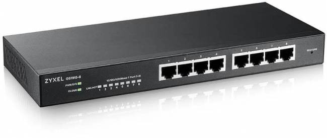 Коммутатор Коммутатор ZyXEL GS1915-8-EU0101F — для бизнеса и офиса Коммутатор Коммутатор ZyXEL GS1915-8-EU0101F — для бизнеса и офиса