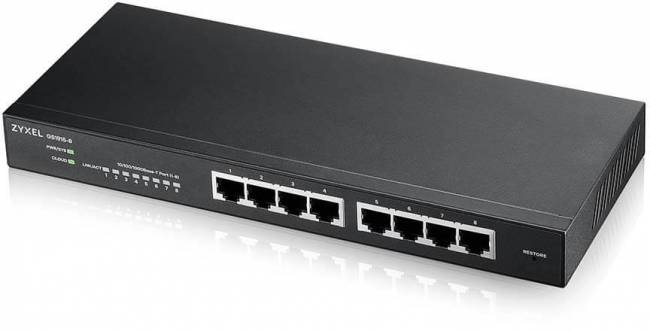Коммутатор Коммутатор ZyXEL GS1915-8-EU0101F — для бизнеса и офиса Коммутатор Коммутатор ZyXEL GS1915-8-EU0101F — для бизнеса и офиса