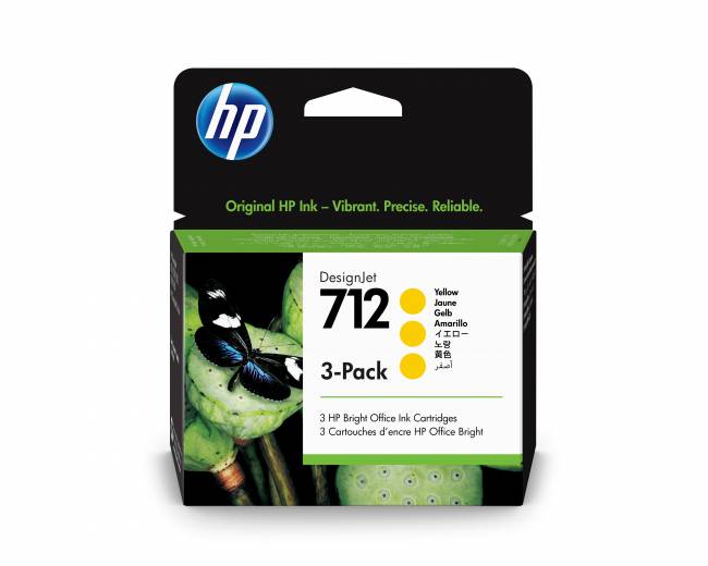 Картридж 712 для HP DJ T230/630, 29млХ3шт (O) желтый 3ED79A — для бизнеса и офиса Картридж 712 для HP DJ T230/630, 29млХ3шт (O) желтый 3ED79A — для бизнеса и офиса