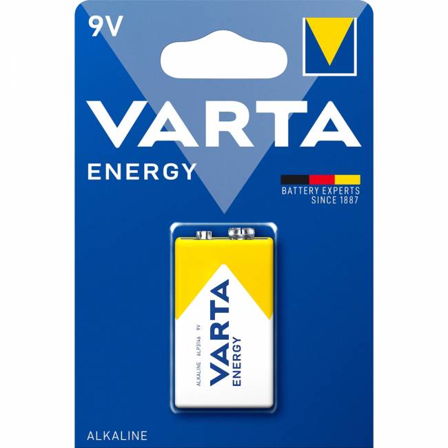 Батарейка Varta ENERGY Крона 6LR61 BL1 Alkaline 9V (4122) (1/10/50) (1 шт.) Varta ENERGY 6LR61 9-Volt-Block (Krona) (04122229411) — для бизнеса и офиса Батарейка Varta ENERGY Крона 6LR61 BL1 Alkaline 9V (4122) (1/10/50) (1 шт.) Varta ENERGY 6LR61 9-Volt-Block (Krona) (04122229411) — для бизнеса и офиса