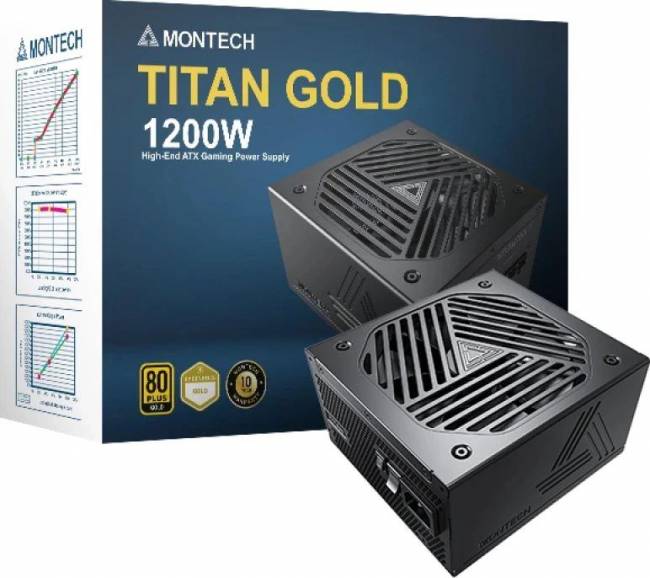 Блок питания Montech TITAN GOLD 1200 TIS0126 — для бизнеса и офиса Блок питания Montech TITAN GOLD 1200 TIS0126 — для бизнеса и офиса