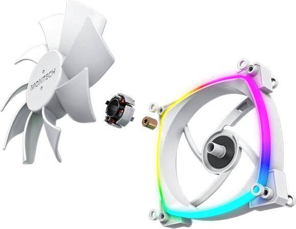 Вентилятор для корпуса Montech AX120 PWM WHITE — для бизнеса и офиса Вентилятор для корпуса Montech AX120 PWM WHITE — для бизнеса и офиса