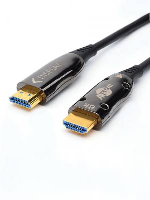 Кабель HDMI 40 м (HIGH speed, Metal gold,  Optical) 8K VER 2.1 ATcom HDMI 2.1 (m) - HDMI 2.1 (m) 40 м