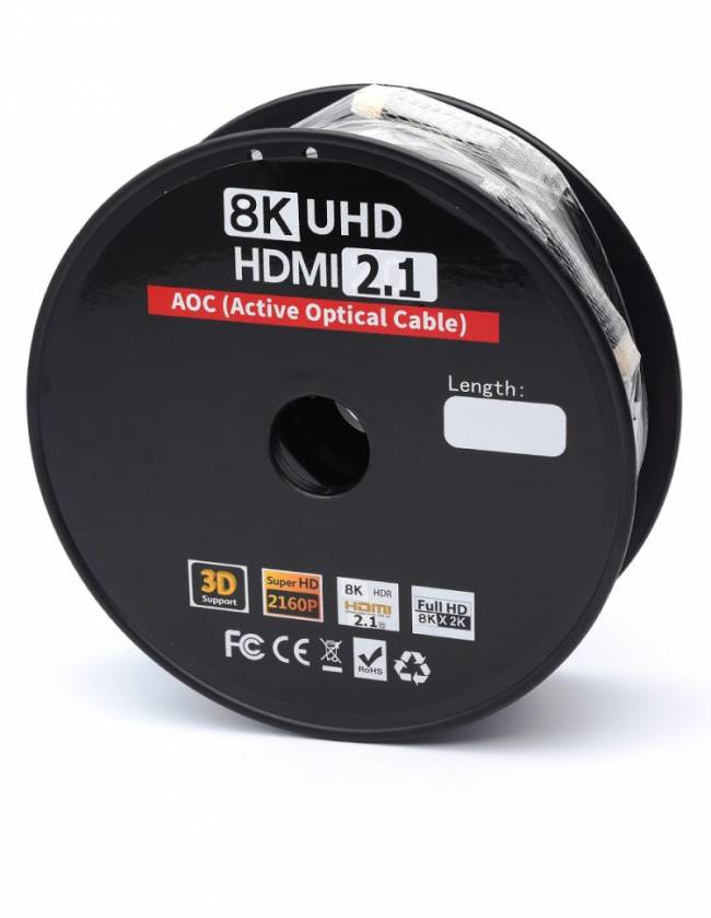 Кабель HDMI 40 м (HIGH speed, Metal gold, Optical) 8K VER 2.1 ATcom HDMI 2.1 (m) - HDMI 2.1 (m) 40 м — для бизнеса и офиса Кабель HDMI 40 м (HIGH speed, Metal gold, Optical) 8K VER 2.1 ATcom HDMI 2.1 (m) - HDMI 2.1 (m) 40 м — для бизнеса и офиса