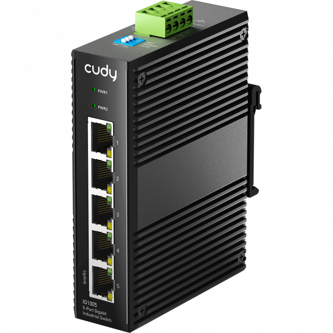Промышленный коммутатор Cudy IG1005 — для бизнеса и офиса Промышленный коммутатор Cudy IG1005 — для бизнеса и офиса