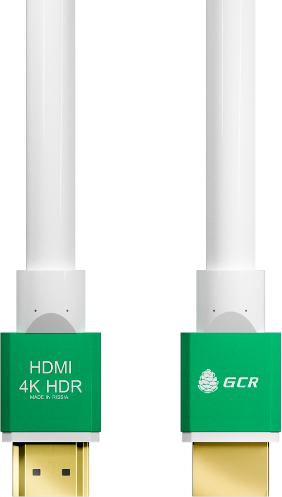 Greenconnect Кабель 0.5m HDMI версия 2.0, HDR 4:2:2, Ultra HD, 4K 60 fps 60Hz/5K*30Hz, 3D, AUDIO, 18.0 Гбит/с, 28/28 AWG, OD7.3mm, тройной экран, белый, AL корпус зеленый, GCR-51296 Greenconnect HDMI (m) - HDMI (m) 0.5м — для бизнеса и офиса