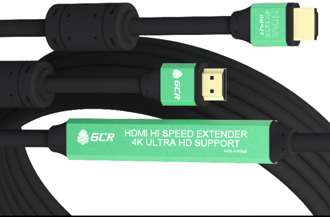 Greenconnect Кабель активный 30.0m HDMI 2.0, High speed 19M/19M с усилителем, черный, тройной экран Greenconnect HDMI (m) - HDMI (m) 30м — для бизнеса и офиса Greenconnect Кабель активный 30.0m HDMI 2.0, High speed 19M/19M с усилителем, черный, тройной экран Greenconnect HDMI (m) - HDMI (m) 30м — для бизнеса и офиса