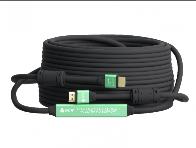 Greenconnect Кабель активный 30.0m HDMI 2.0, High speed 19M/19M с усилителем, черный, тройной экран Greenconnect HDMI (m) - HDMI (m) 30м — для бизнеса и офиса Greenconnect Кабель активный 30.0m HDMI 2.0, High speed 19M/19M с усилителем, черный, тройной экран Greenconnect HDMI (m) - HDMI (m) 30м — для бизнеса и офиса