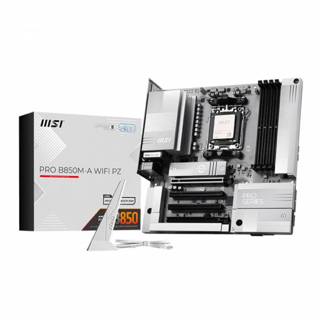 Материнская плата MSI PRO B850M-A WIFI PZ — для бизнеса и офиса Материнская плата MSI PRO B850M-A WIFI PZ — для бизнеса и офиса