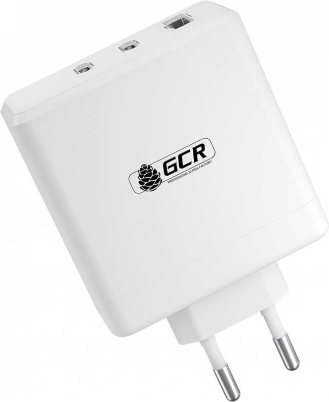 GCR Сетевое зарядное устройство 100W, 1 USB + 2 TypeC, GaN Tech Quick Charger, PD 3.0, белый Greenconnect GCR-54226 — для бизнеса и офиса GCR Сетевое зарядное устройство 100W, 1 USB + 2 TypeC, GaN Tech Quick Charger, PD 3.0, белый Greenconnect GCR-54226 — для бизнеса и офиса