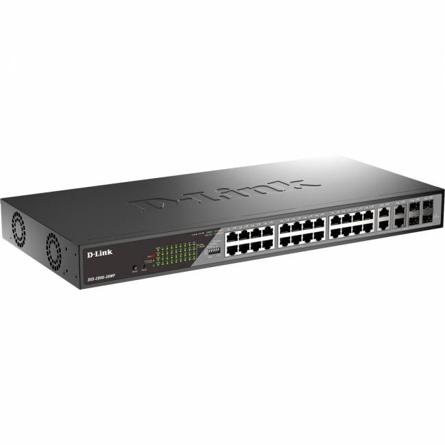 Сетевой коммутатор D-Link DSS-200G-28MP/A1A — для бизнеса и офиса Сетевой коммутатор D-Link DSS-200G-28MP/A1A — для бизнеса и офиса