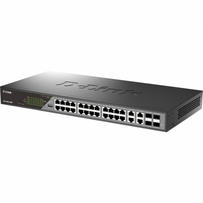 Сетевой коммутатор D-Link DSS-200G-28MP/A1A — для бизнеса и офиса Сетевой коммутатор D-Link DSS-200G-28MP/A1A — для бизнеса и офиса