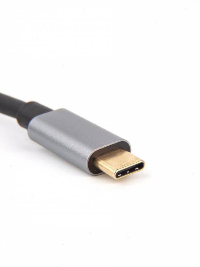 Кабель-концентратор USB 3.1 Type-Cm --> RJ-45+3port USB3.0(f)  Aluminum Shell VCOM <DH311A> VCOM DH311A — для бизнеса и офиса