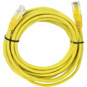 Патчкорд литой "Telecom" UTP кат.5е 5,0м желтый VCOM NA102-Y-5M