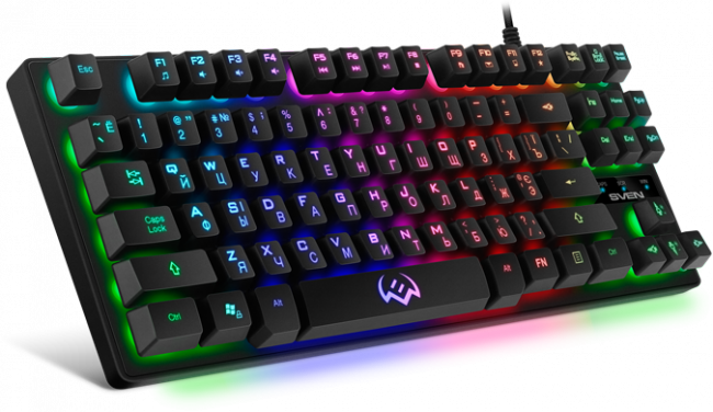 Игровая клавиатура SVEN KB-G7400 (87кл., 12 Fn функций, подсветка) Sven KB-G7400 — для бизнеса и офиса Игровая клавиатура SVEN KB-G7400 (87кл., 12 Fn функций, подсветка) Sven KB-G7400 — для бизнеса и офиса