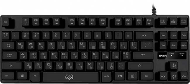 Игровая клавиатура SVEN KB-G7400 (87кл., 12 Fn функций, подсветка) Sven KB-G7400 — для бизнеса и офиса Игровая клавиатура SVEN KB-G7400 (87кл., 12 Fn функций, подсветка) Sven KB-G7400 — для бизнеса и офиса