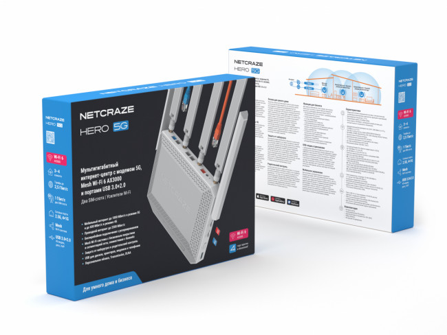 Маршрутизатор Netcraze Netcraze Hero 5G (NC-4110) — для бизнеса и офиса