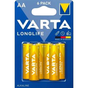 Батарейка Varta LONGLIFE LR6 AA BL6 Alkaline 1.5V (4106) (6/60/300) (6 шт.) Varta LONGLIFE LR6 AA (04106101436)