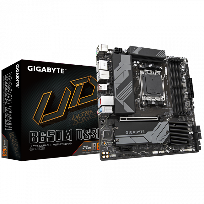 Материнская плата GIGABYTE B650M DS3H — для бизнеса и офиса Материнская плата GIGABYTE B650M DS3H — для бизнеса и офиса