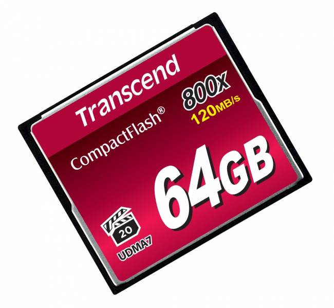 Карта памяти Transcend CompactFlash 800 64GB — для бизнеса и офиса Карта памяти Transcend CompactFlash 800 64GB — для бизнеса и офиса