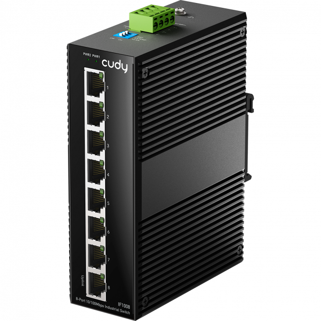 Промышленный коммутатор Cudy IF1008 — для бизнеса и офиса Промышленный коммутатор Cudy IF1008 — для бизнеса и офиса