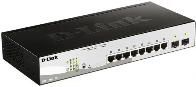 Коммутатор D-Link DGS-1210-10P/FL2A — для бизнеса и офиса Коммутатор D-Link DGS-1210-10P/FL2A — для бизнеса и офиса