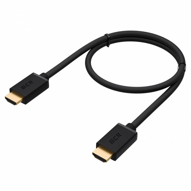 GCR Кабель 1.0m HDMI версия 2.0, HDR 4:2:2, Ultra HD, 4K 60 fps 60Hz/5K*30Hz, 3D, AUDIO, 18.0 Гбит/с, 28/28 AWG, OD7.3mm, тройной экран, черный, GCR-HM411-1.0m Greenconnect HDMI 2.0 - HDMI 2.0 1м черный — для бизнеса и офиса