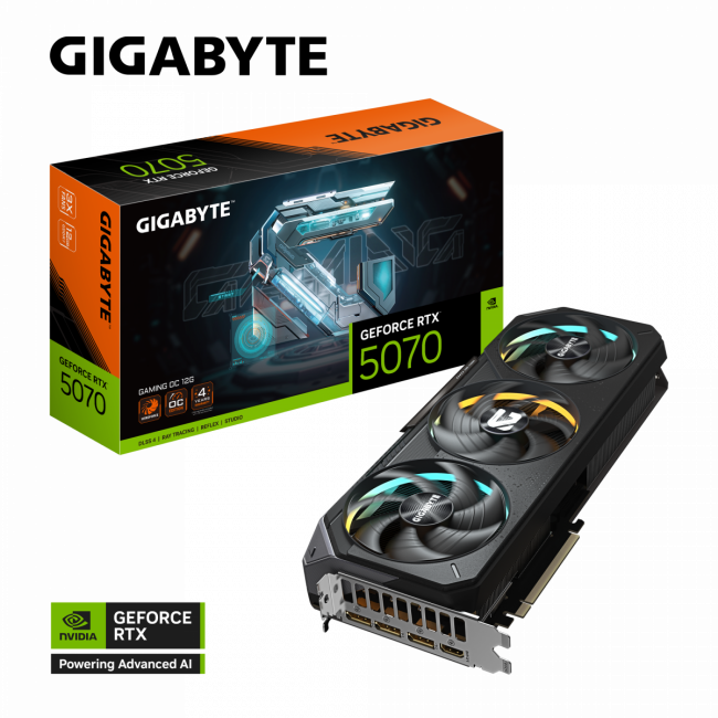 Видеокарта GIGABYTE GV-N5070GAMING OC-12GD — для бизнеса и офиса Видеокарта GIGABYTE GV-N5070GAMING OC-12GD — для бизнеса и офиса