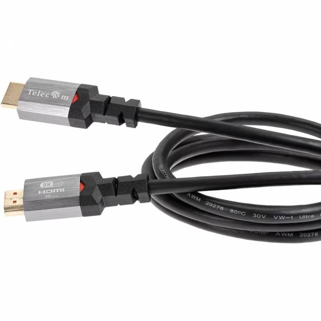 Кабель HDMI 19M/M,ver. 2.1, 8K@60 Hz 1.5m метал разъемы, Telecom <TCG365-1.5M> Telecom TCG365-1.5M — для бизнеса и офиса