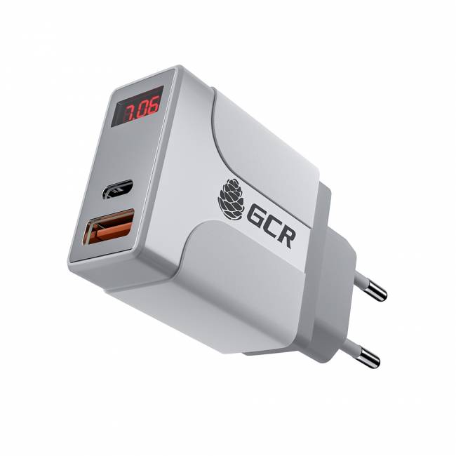 GCR Сетевое зарядное устройство на  2 USB порта (QC 3.0 + PD 3.0 ), белый, GCR-52885 Greenconnect GCR-52885 — для бизнеса и офиса