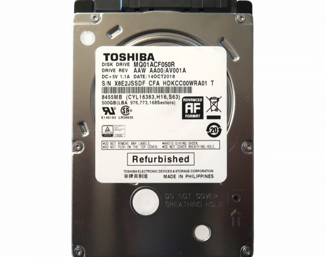 Жесткий диск Toshiba MQ01ACF050R — для бизнеса и офиса Жесткий диск Toshiba MQ01ACF050R — для бизнеса и офиса