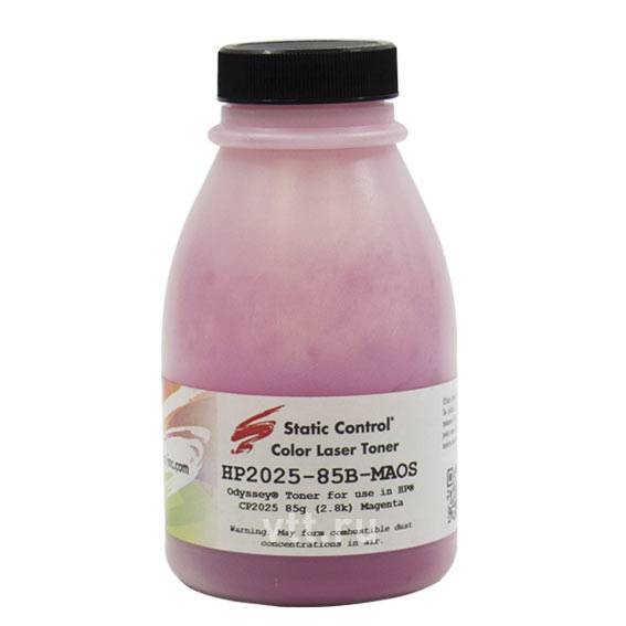 Тонер Static Control для HP CLJ CP2025, M, (Odyssey), 85 г, флакон — для бизнеса и офиса Тонер Static Control для HP CLJ CP2025, M, (Odyssey), 85 г, флакон — для бизнеса и офиса