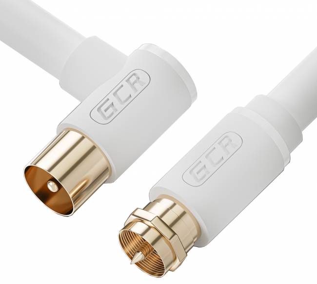 GCR Кабель 3.0m антенный (коаксиальный) Male F81 резьба / TV M угловой, GCR-52341 Greenconnect Male F81 - TV M 3м — для бизнеса и офиса GCR Кабель 3.0m антенный (коаксиальный) Male F81 резьба / TV M угловой, GCR-52341 Greenconnect Male F81 - TV M 3м — для бизнеса и офиса