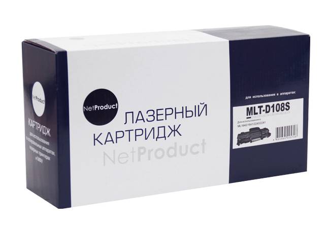Картридж NetProduct (N-MLT-D108S) для Samsung ML-1640/1641/2240/2241, 1,5K — для бизнеса и офиса Картридж NetProduct (N-MLT-D108S) для Samsung ML-1640/1641/2240/2241, 1,5K — для бизнеса и офиса